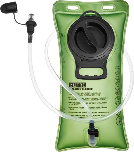 CATOR Drinkzak 2L Waterzak voor Drinkrugzak, Outdoor Waterzak Militaire Kwaliteit, Drinkzak met Beissventil Hydratieblaas, Drinkzak voor Wandelen voor Hardlopen, Wandelen, Fietsen