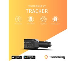 TraceKing 90 12V - GPS Tracker- Kilometerregistratie Auto GPS Tracker Zonder abonnement met Simkaart - USB-oplader Auto -
