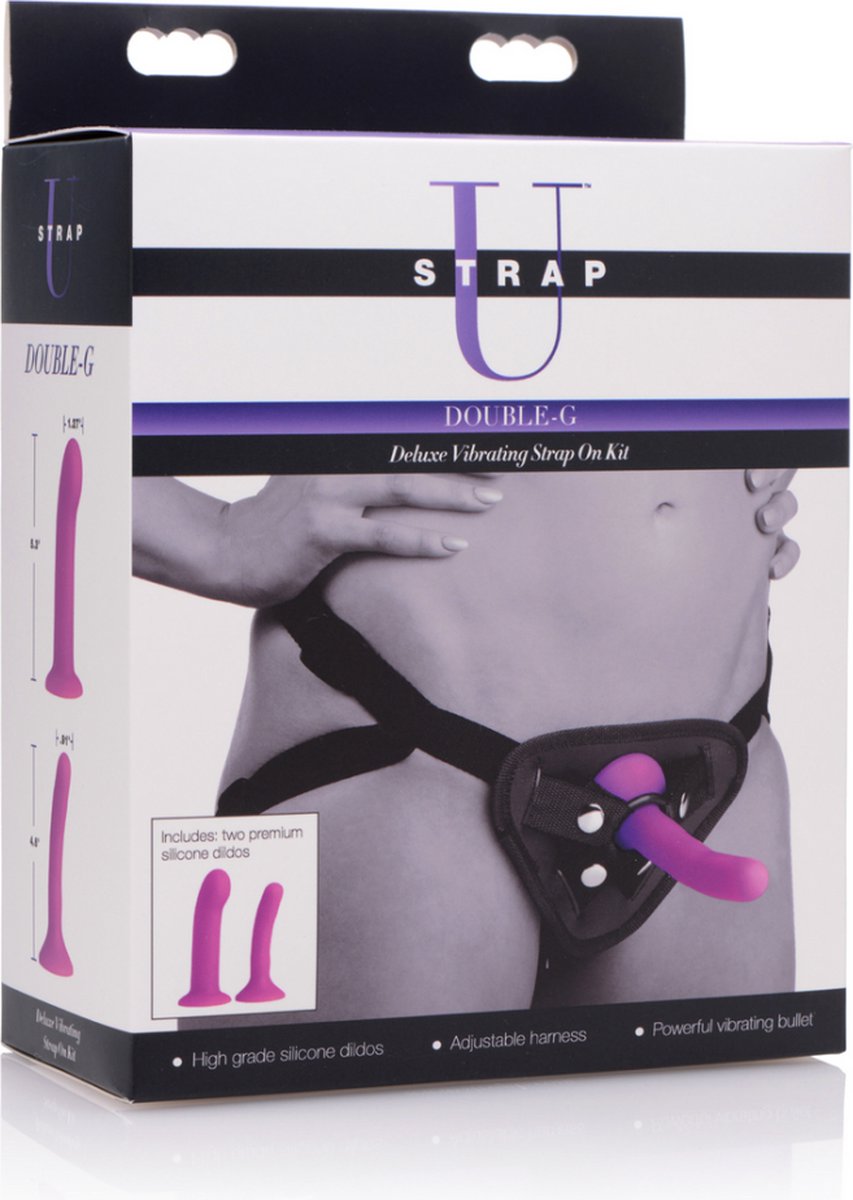 Goedkoopste Double-G Deluxe Vibrerende Strap-On Set