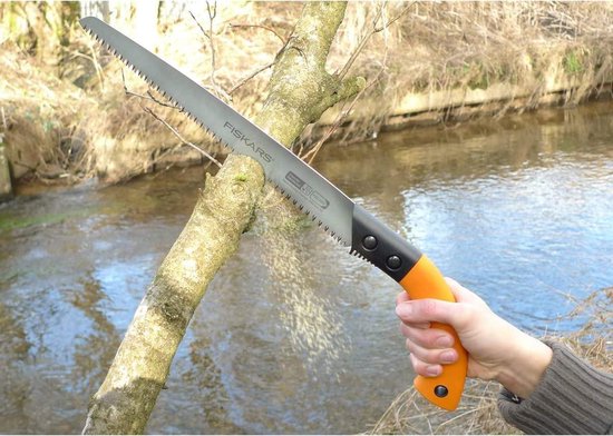 Handzaag voor jong hout - bladlengte 33 cm - roestvrij staal - zwart/oranje SW84 1001620 garden saw hand van Fiskars — afbeelding 3