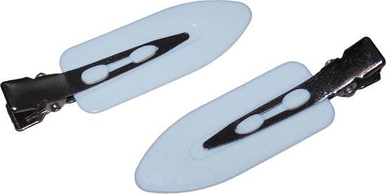 Haarclip-Haarspeld make-up wit per 2 stuks.