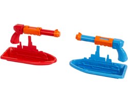 foto van Zeeslag Waterspel - Multicolor - Kunststof - 22 cm - Set van 2 - Waterpistool - Zwembad
