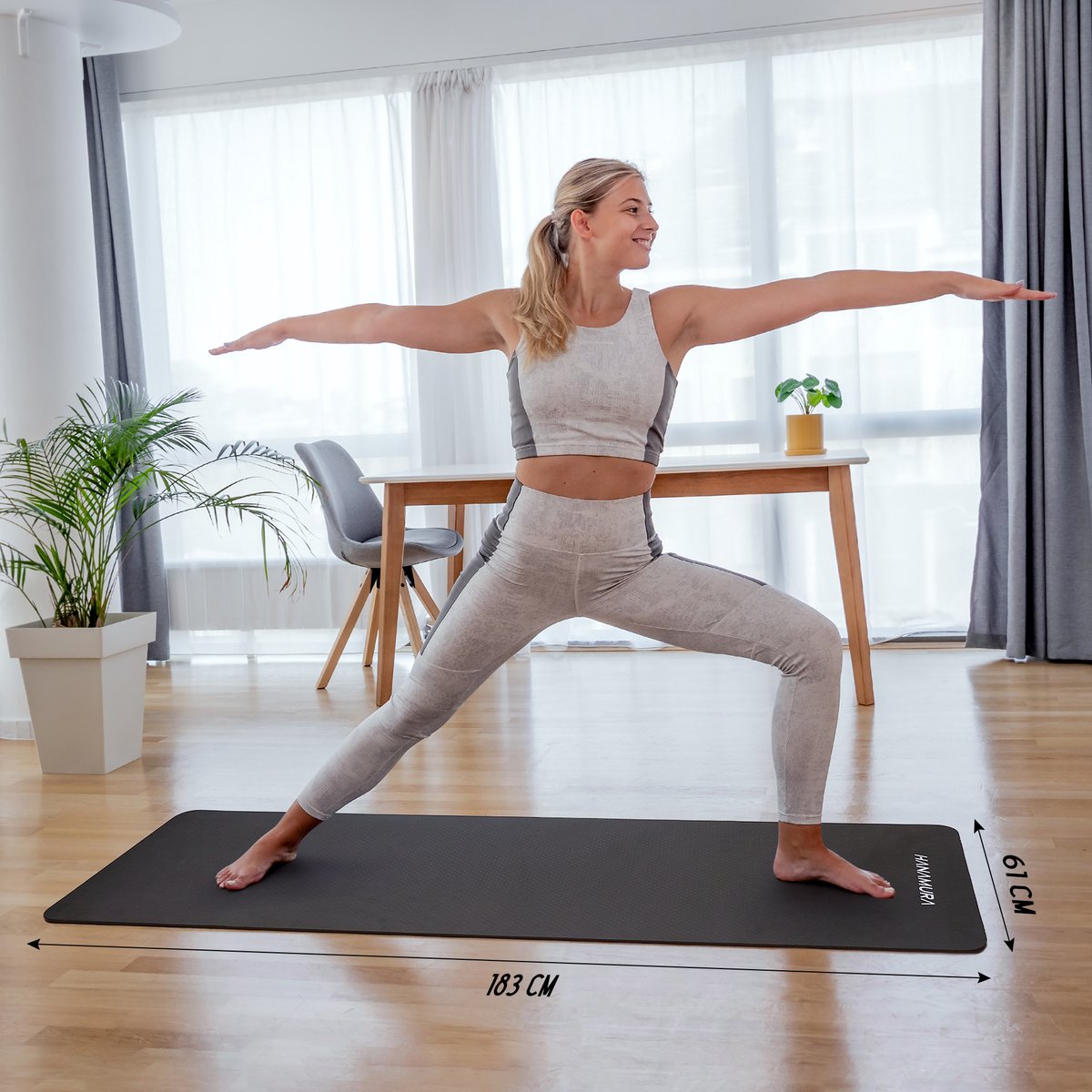Hanamura Yoga Mat 8mm TPE thumbnail 2