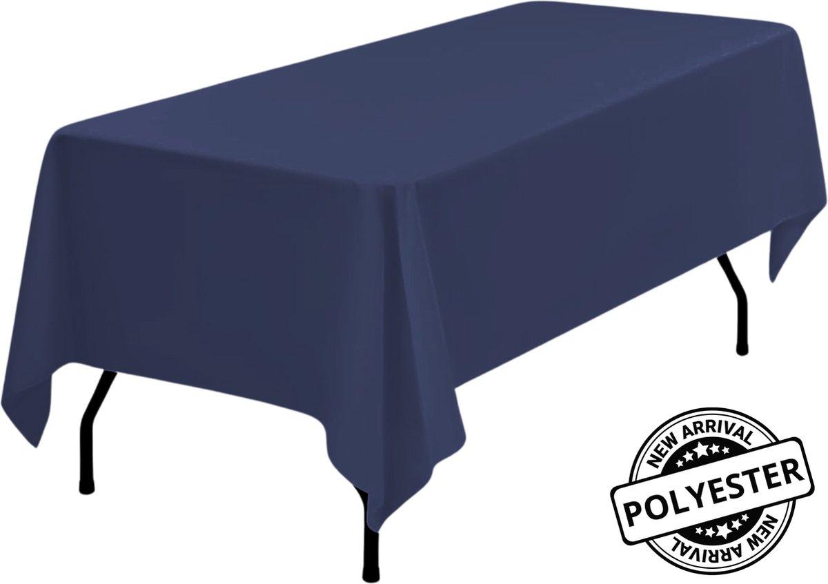 Pazzo Goods Luxe Tafelkleed – Tafellaken – Tafelkleden - Tafelkleed buiten waterafstotend - Tafelkleed buiten Rechthoekig – 274x137cm – Feest Decoratie - Blauw – Polyester – Vlek & Kreukvrij - Sterk en Slijtvast - Onderhoudsvriendelijk