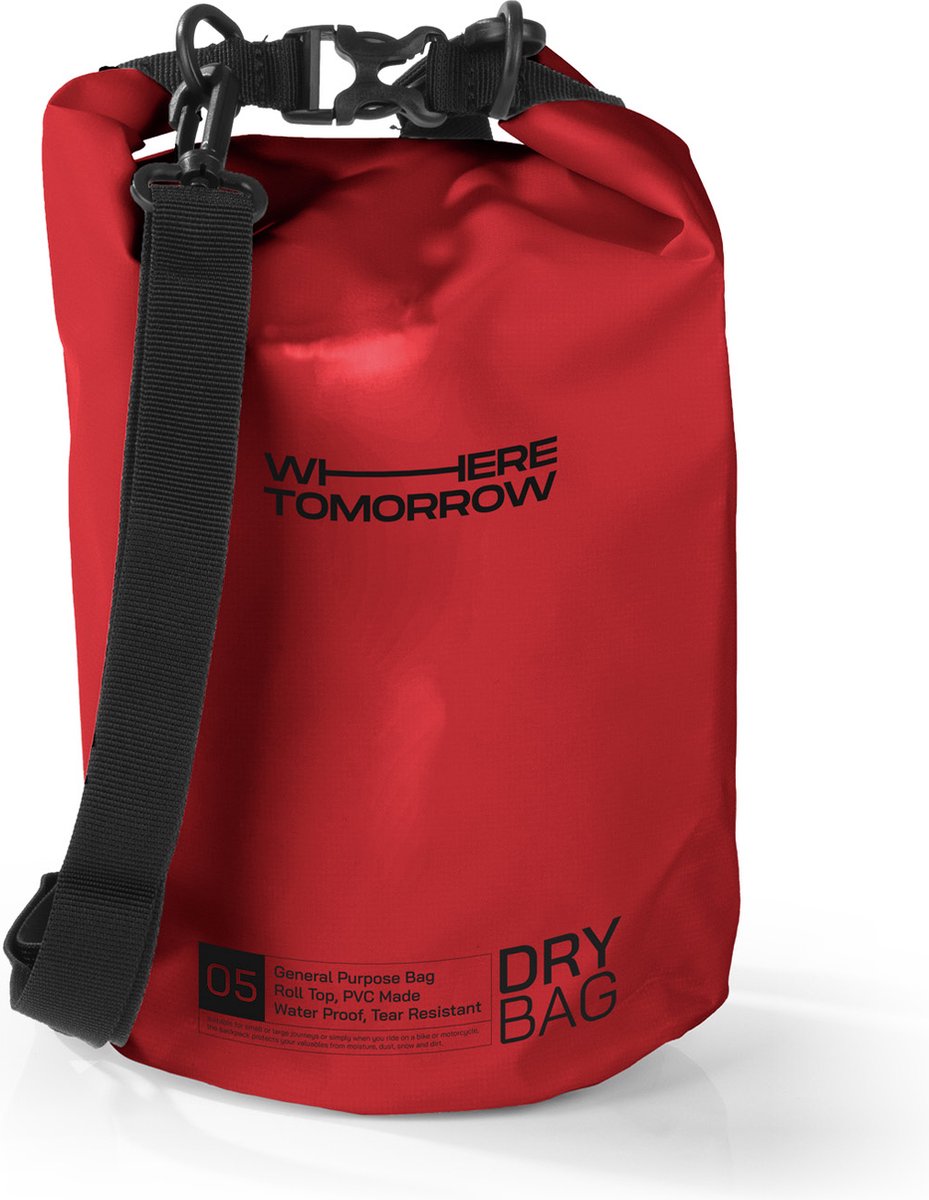 Where Tomorrow PVC dry bag Style 01 5L rood