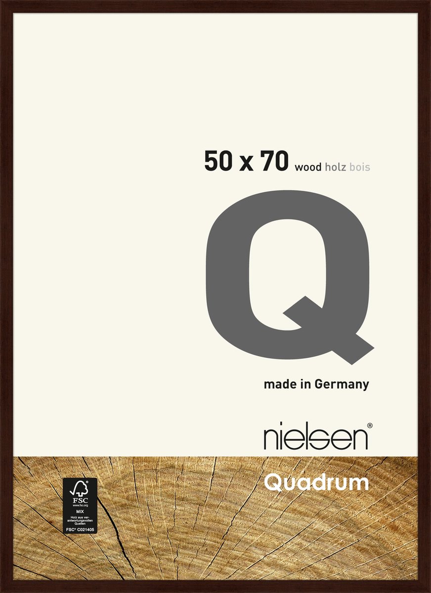 Nielsen Quadrum Houten Wissellijst Wenge 50x70cm