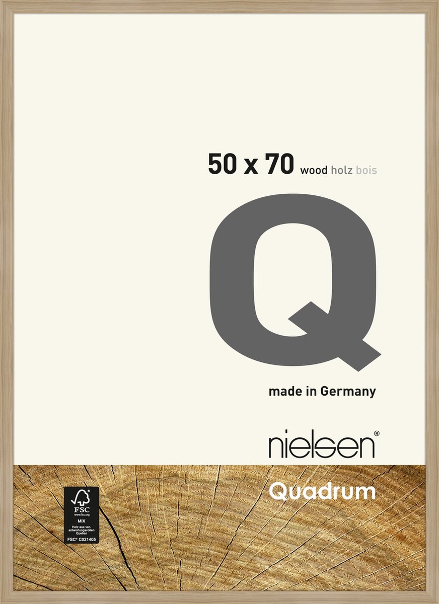 Nielsen Quadrum Houten Wissellijst Oak Natural 50x70cm Eiken