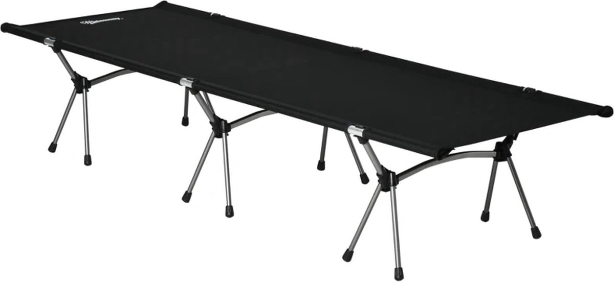 Veldbed - Kampeerbed - Vouwbed - Ligbed - Stretcher- Campingbedje - Opvouwbaar - 1 Persoons - Zwart
