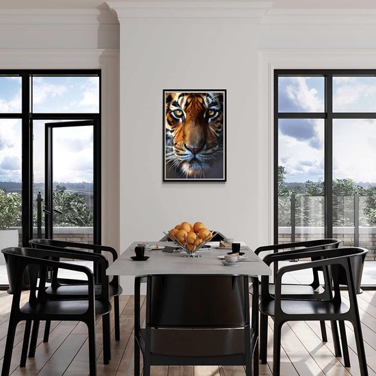 Tigre Poster | Fermer|Affiche Up | Gros chat Poster | Chat Poster| Affiche élégante | Animaux Poster | Jungle Poster | 50x70cm | Décoration murale | Affiche murale | S2991MT | Convient pour l'encadrement