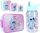 Lilo & Stitch Lunchset; Fles, Lunchbox en 3-in-1 Snackbox