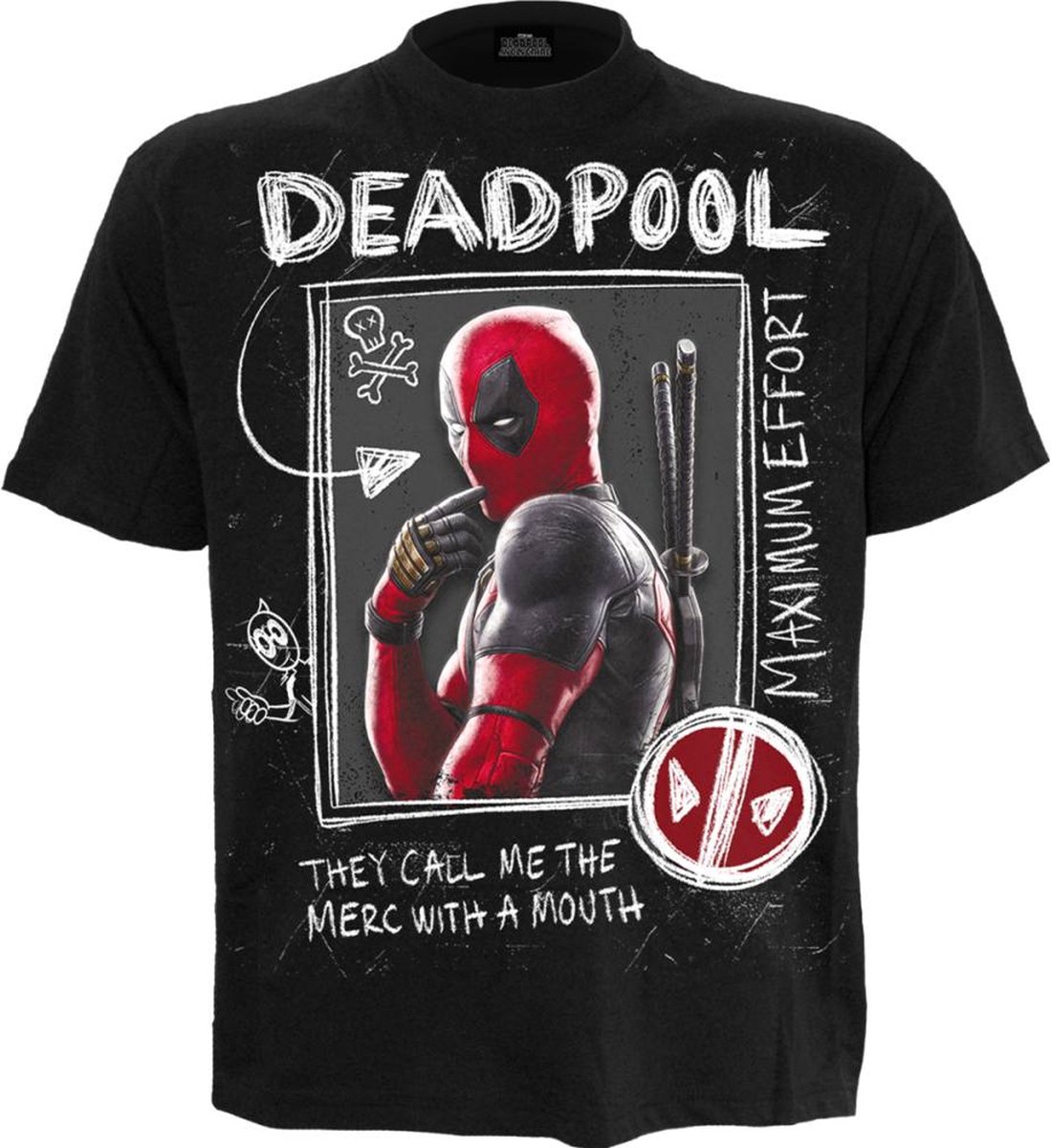 Deadpool Wolverine Sketches Heren T-shirt - zwart - S