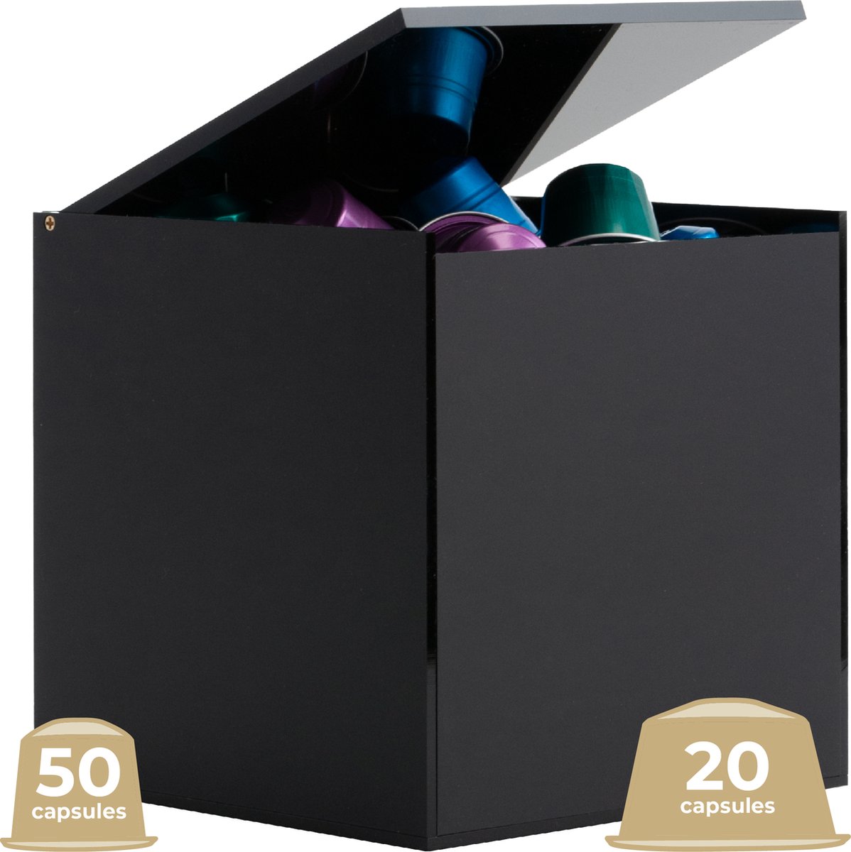 Goedewaere Capsulehouder - Koffiecups Houder - Geschikt voor o.a. Nespresso en Dolce Gusto - Multifunctionele opbergbox - Keuken organizers