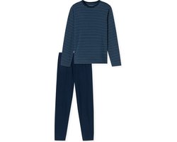 Schiesser Pyjama lang lengte strepen Pyjamaset Heren - admiral - Maat M