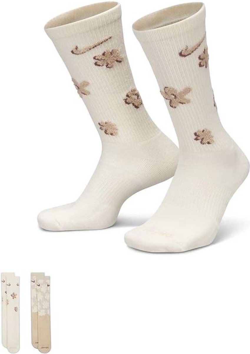Nike Everyday Plus Sokken 2 Pack – Unisex Beige