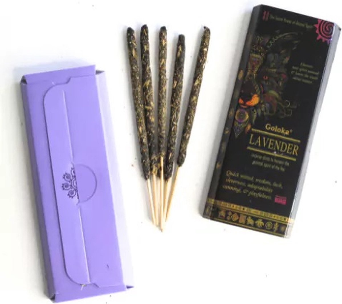 Goloka - lavender - wierook - lavendel - geurstokjes - harswierookstokjes - 3 doosjes