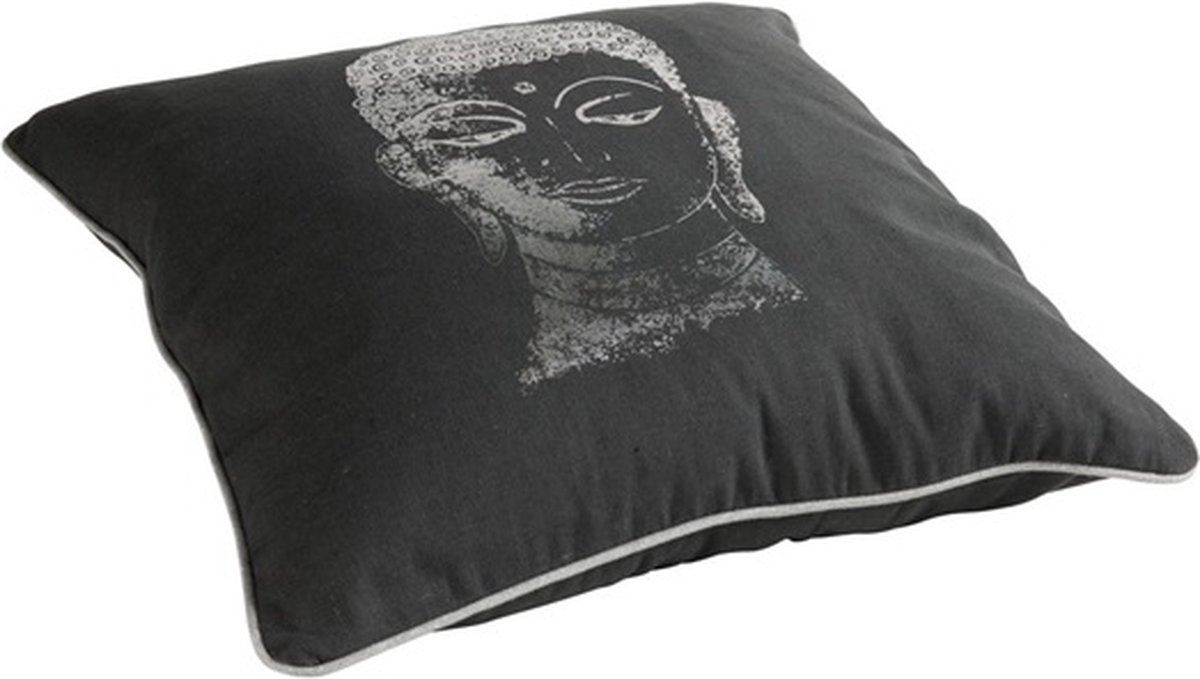 Linen & More Bombay Antr/silver Kussen | 45 X 45 | Sierkussen Voor Woonkamer Of Slaapkamer Grijs