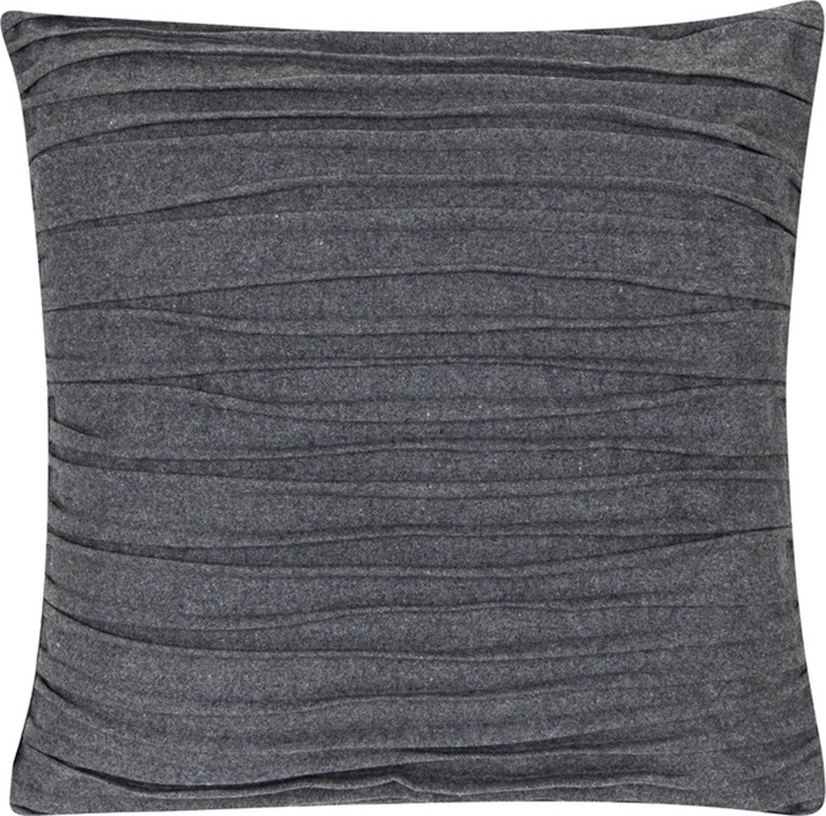 Linen & More Malmo Anthracite Grijs Kussen | 45 X 45 | Sierkussen Voor Woonkamer Of Slaapkamer