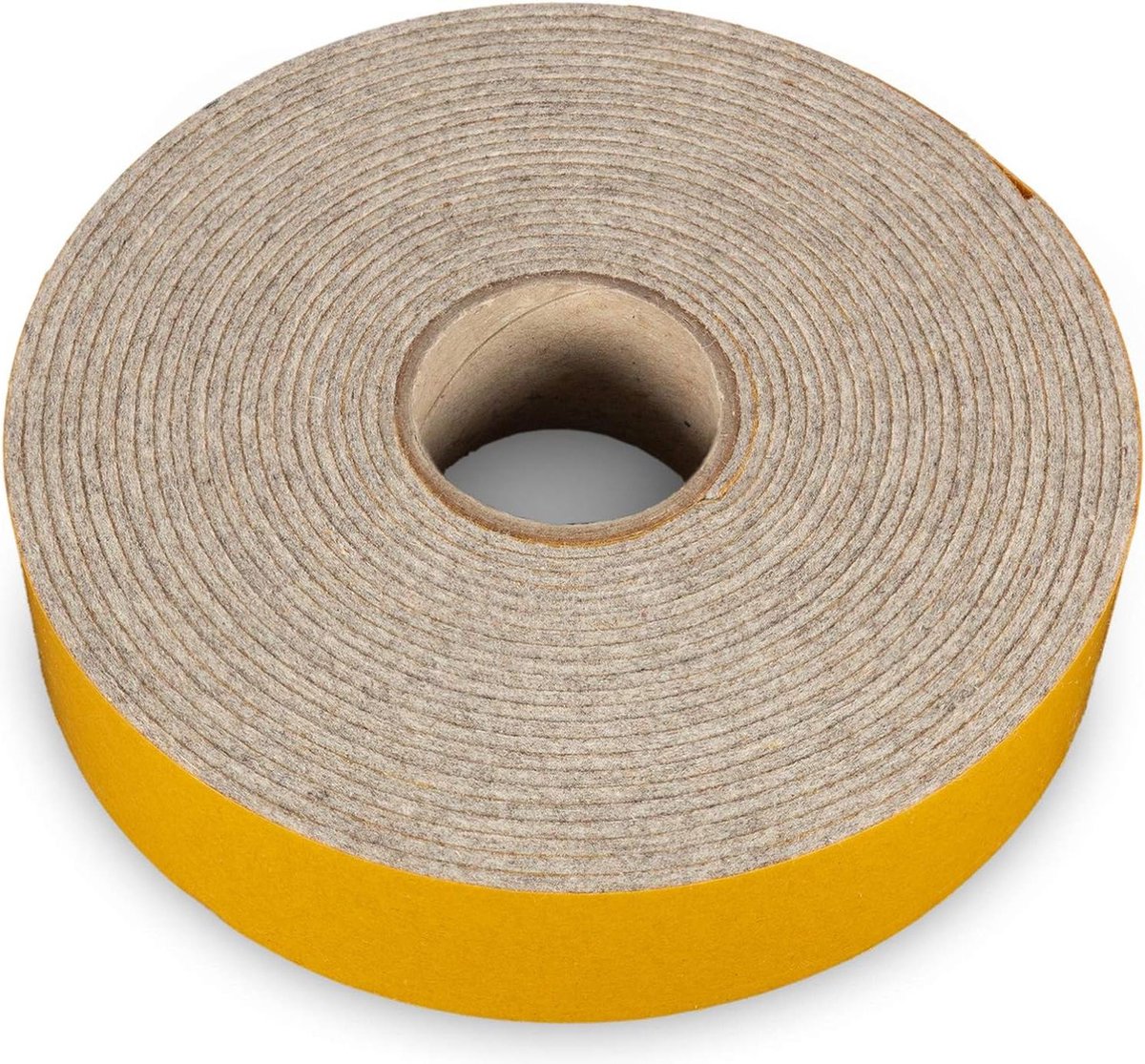 The Felt Store vilttape zelfklevend, 20 mm breed, 1,5 mm dik, 20 m lang, wit, afdichtingstape van vilt voor bijvoorbeeld isolatie en bescherming tegen rammelen - Made in Germany