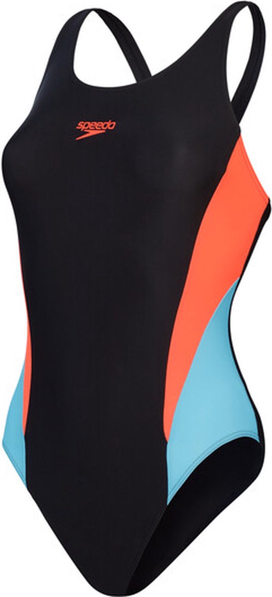Speedo Muscleback Zwart/Rood Sportbadpak - Maat 44