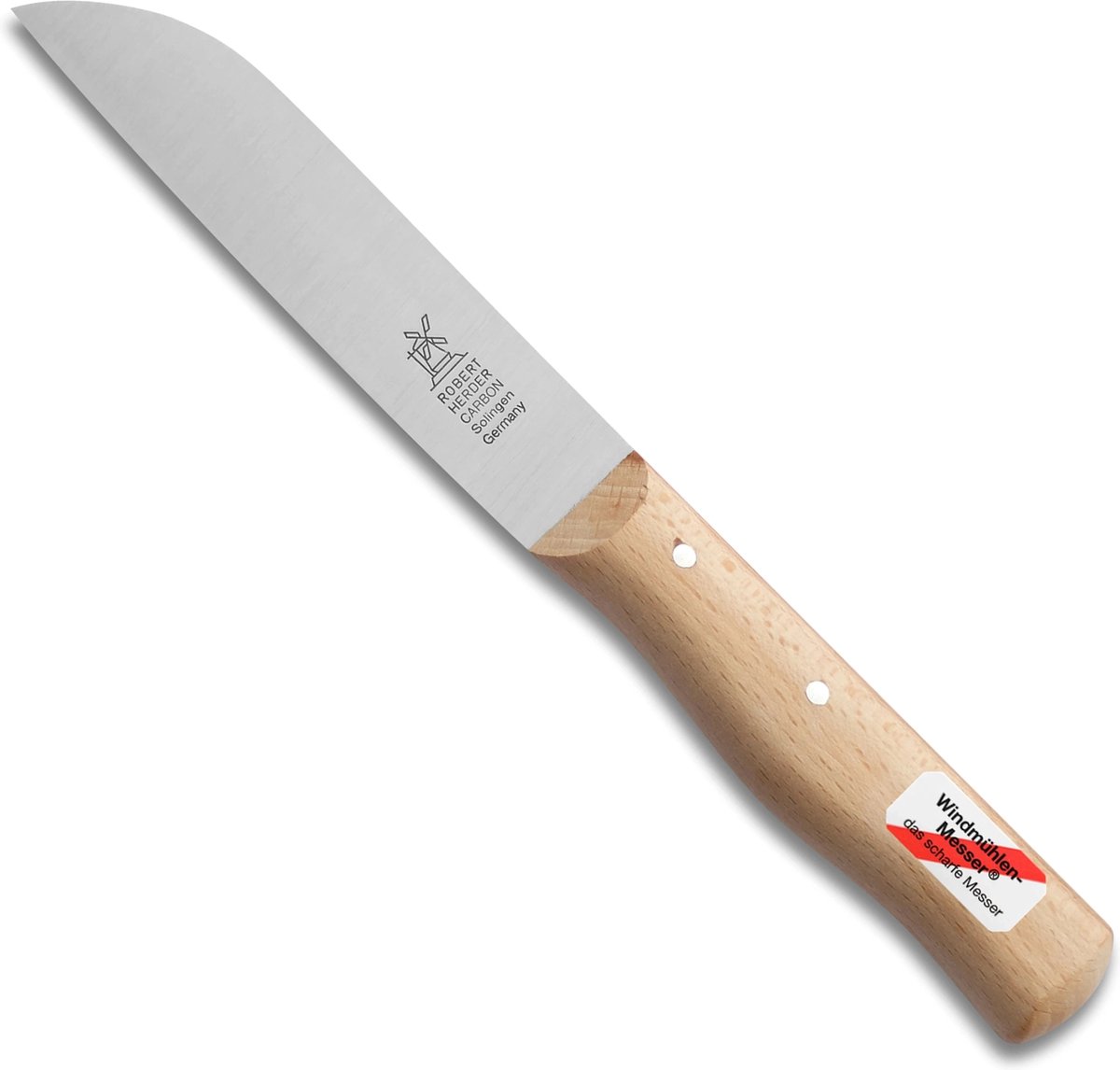 Robert Herder Zwoller Groentenmes – Carbonstaal – Lemmet 118 mm – Heft Beukenhout