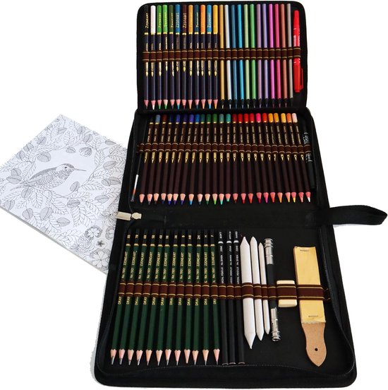 Boîte à dessin complète pour croquis et art graphite – Set de haute qualité pour débutants et avancés