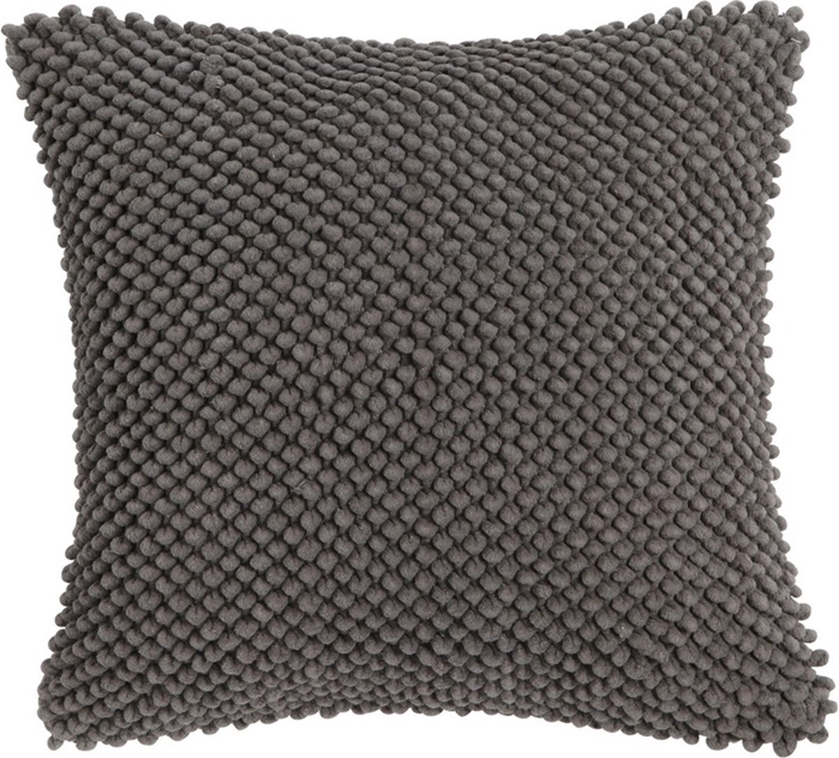 Linen & More Jumbo Dots Charcoal Grijs Kussen | 45 X 45 | Sierkussen Voor Woonkamer Of Slaapkamer