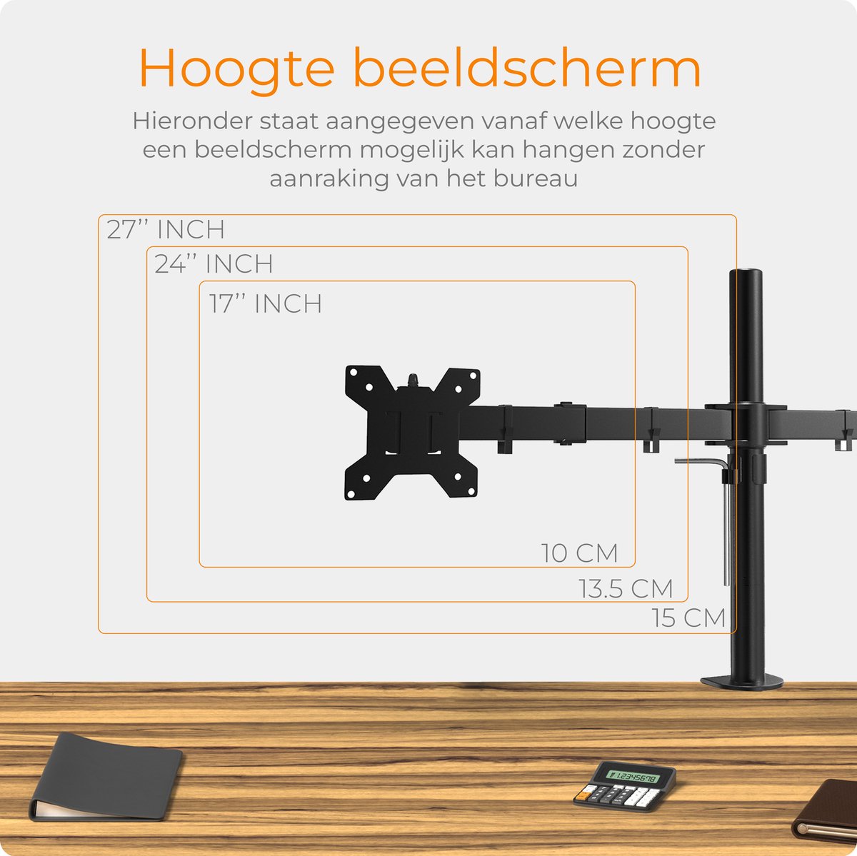 Douxe DXM2 - Dubbele Monitor arm - Monitor Beugel voor 13-27 Inch thumbnail 4
