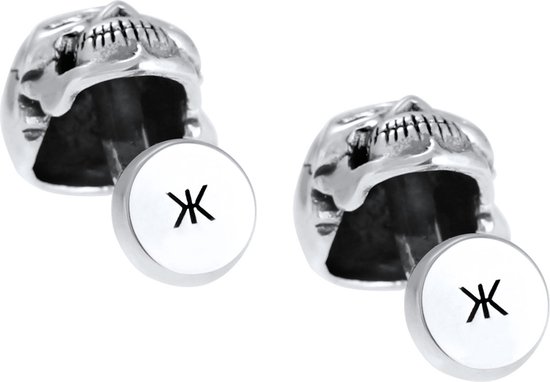 KUZZOI Boutons de manchette de Manchette Homme Symbole Totenkopf Oxidiert Massiv Cool Argent 925