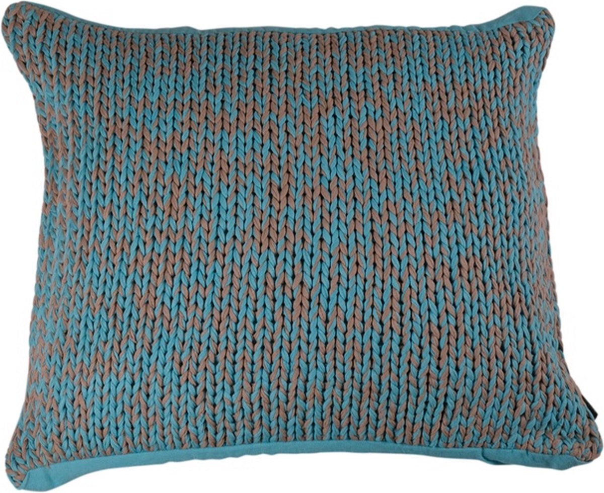 Linen & More Kussen Double Knit /Taupe | 45 X 45 | Sierkussen Voor Woonkamer Of Slaapkamer