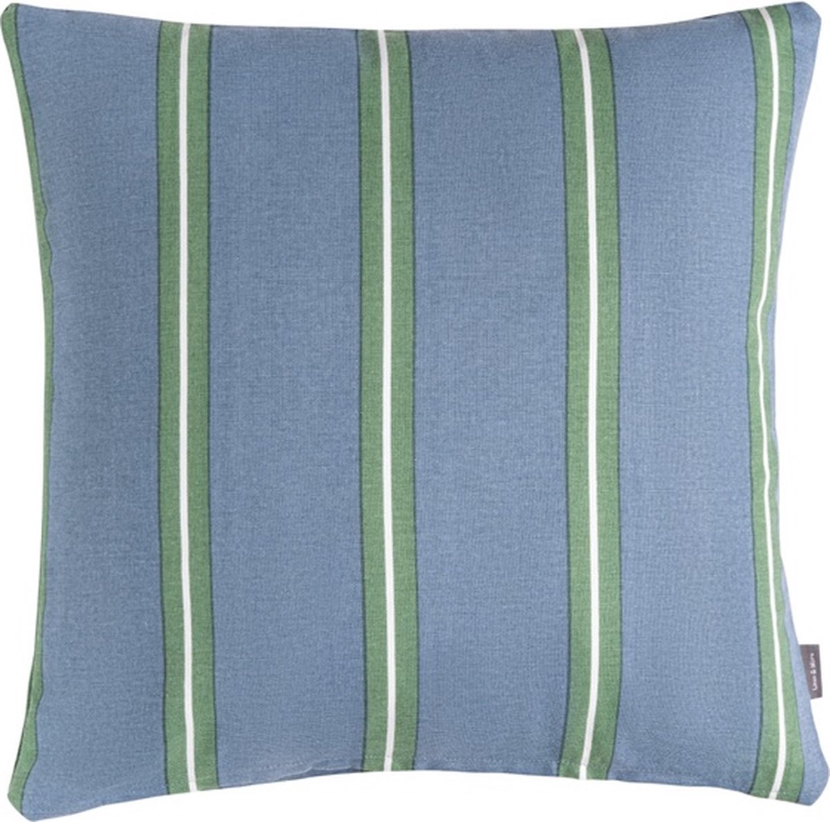 Linen & More Printed Stripes Groen Kussen | 45 X 45 | Sierkussen Voor Woonkamer Of Slaapkamer