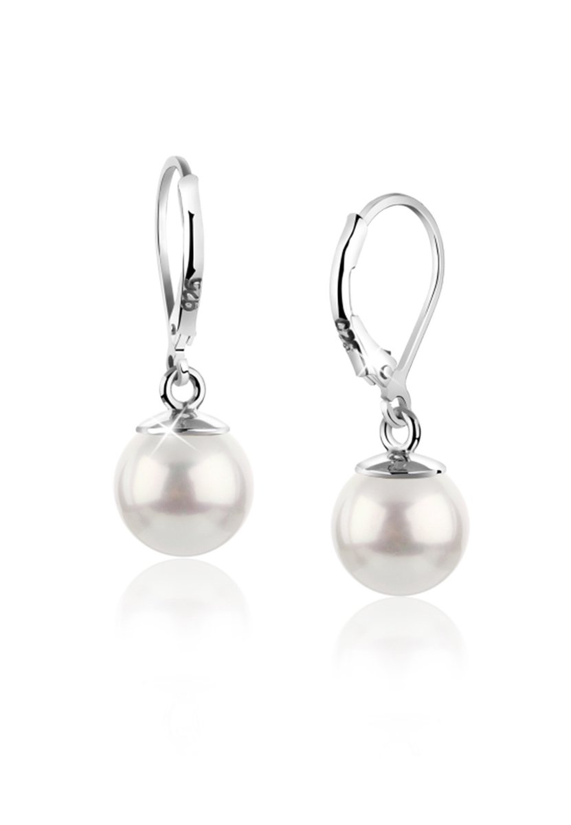 Nenalina - Oorbellen - Ohrhänger Muschelkernperle Edel 925 Silber - Dames
