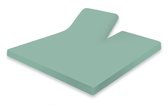 Bol.com Eleganzzz Splittopper Hoeslaken Jersey Stretch - Mineral - Hoeslaken 180x200 - 100% katoen - Split Enkel - Single Split ... aanbieding