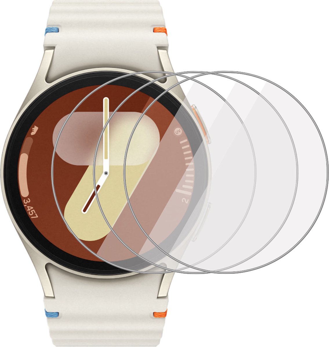 3x Screenprotector geschikt voor Samsung Galaxy Watch 7 40mm - Folie Screen Protector