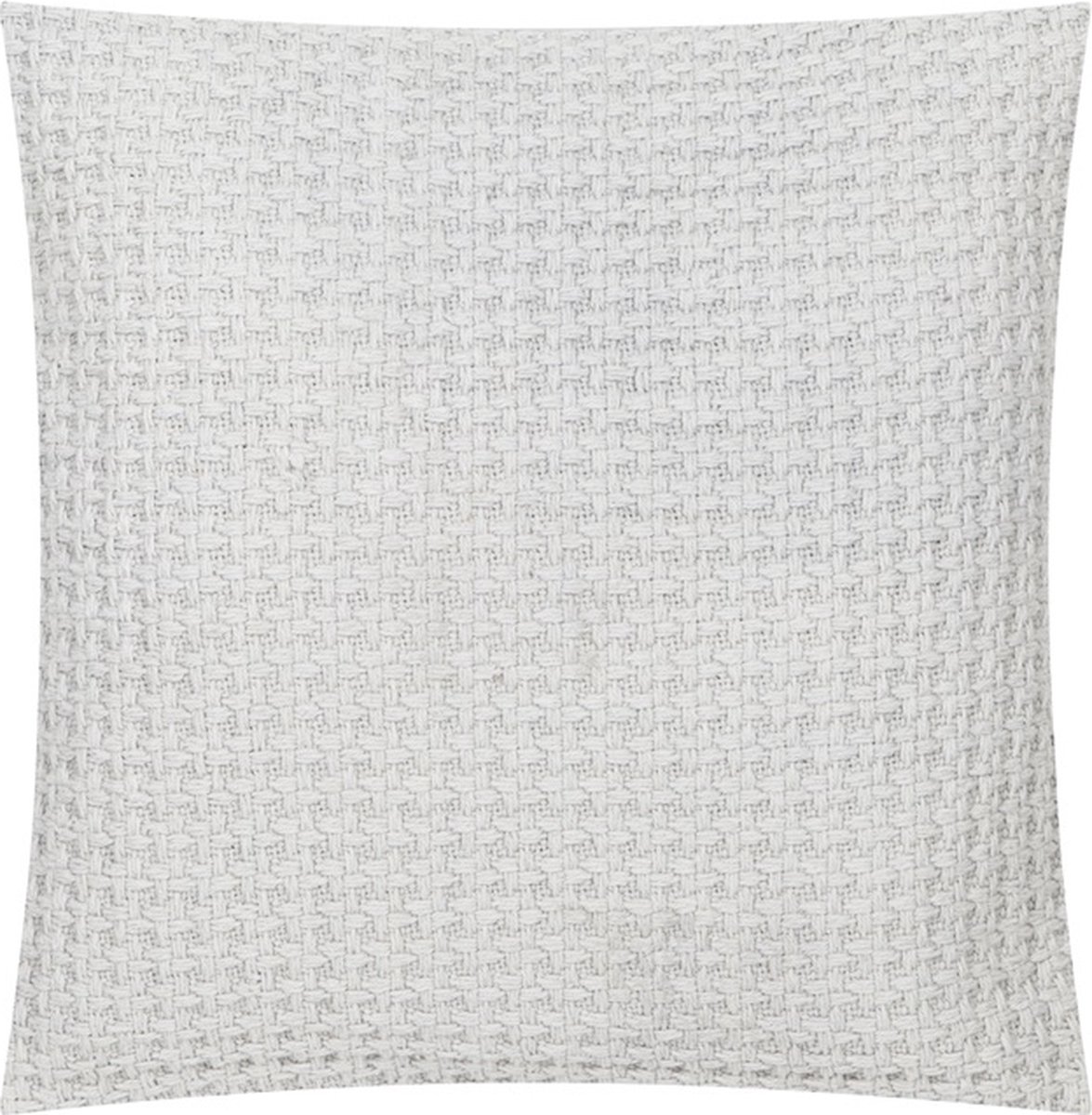 Linen & More Stonewash Dobby Knit Silver Gr Kussen | 45 X 45 | Sierkussen Voor Woonkamer Of Slaapkamer Wit