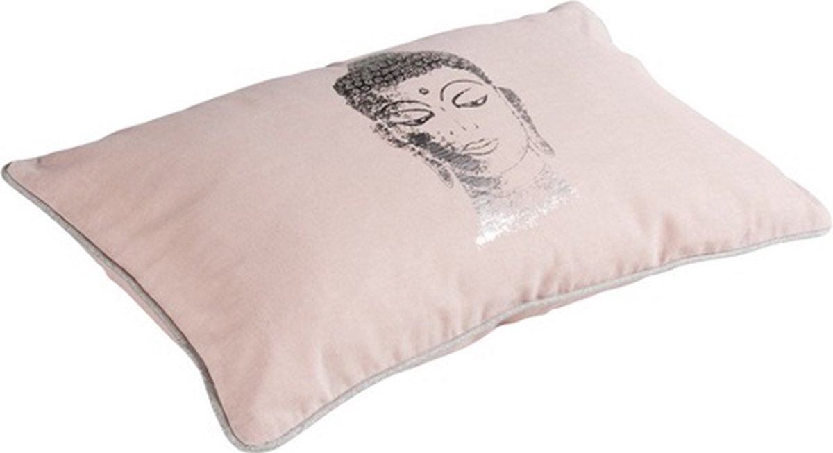 Linen & More Bombay Kussen Roze/silver | 30 X 50 | Sierkussen Voor Woonkamer Of Slaapkamer