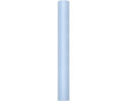 Rol tule stof - lichtblauw - 50 x 900 cm - Knutselen/Hobby artikelen - Geboorte versiering jongen