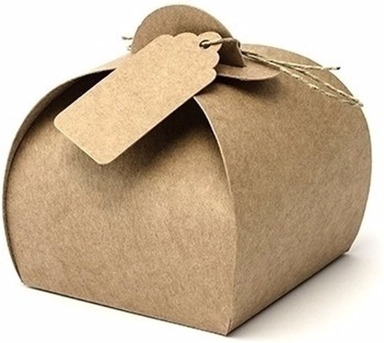 Bruine bonbon doosjes 10 stuks