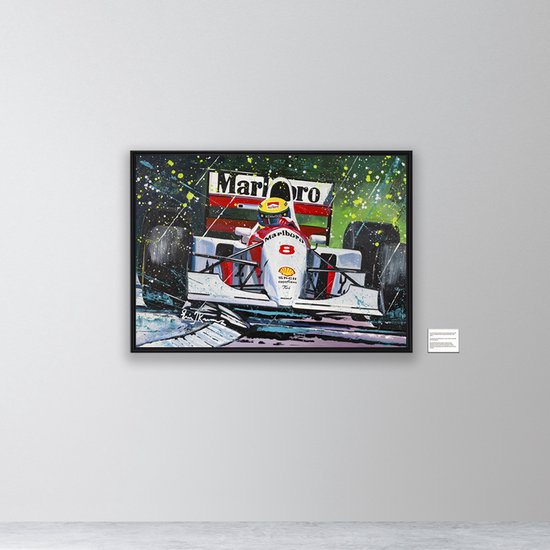 Tableau Sur Toile Ayrton Senna Formule 1 – Dimensions 50x70 Cm, Neuf, Décoration Murale Sport