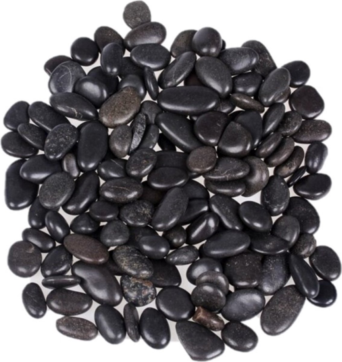 Decoratie/hobby stenen/kiezelstenen - zwart - 1050 gram - 0,8 a 1,2 cm