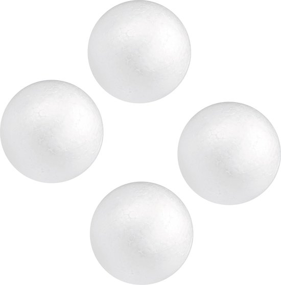 10x formes/figurines de bricolage en polystyrène boules/sphères rondes de 5 cm