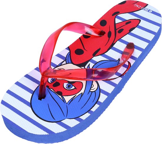 Tongs Blauw et rouges à rayures MIRACULOUS