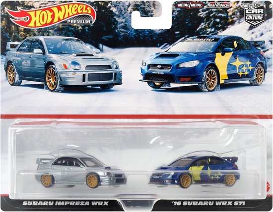 ミニカー Hotwheels STH SUBARU IMPREZA WRX HotWheels 2 pack Subaru Impreza WRX en WRX STI | bol