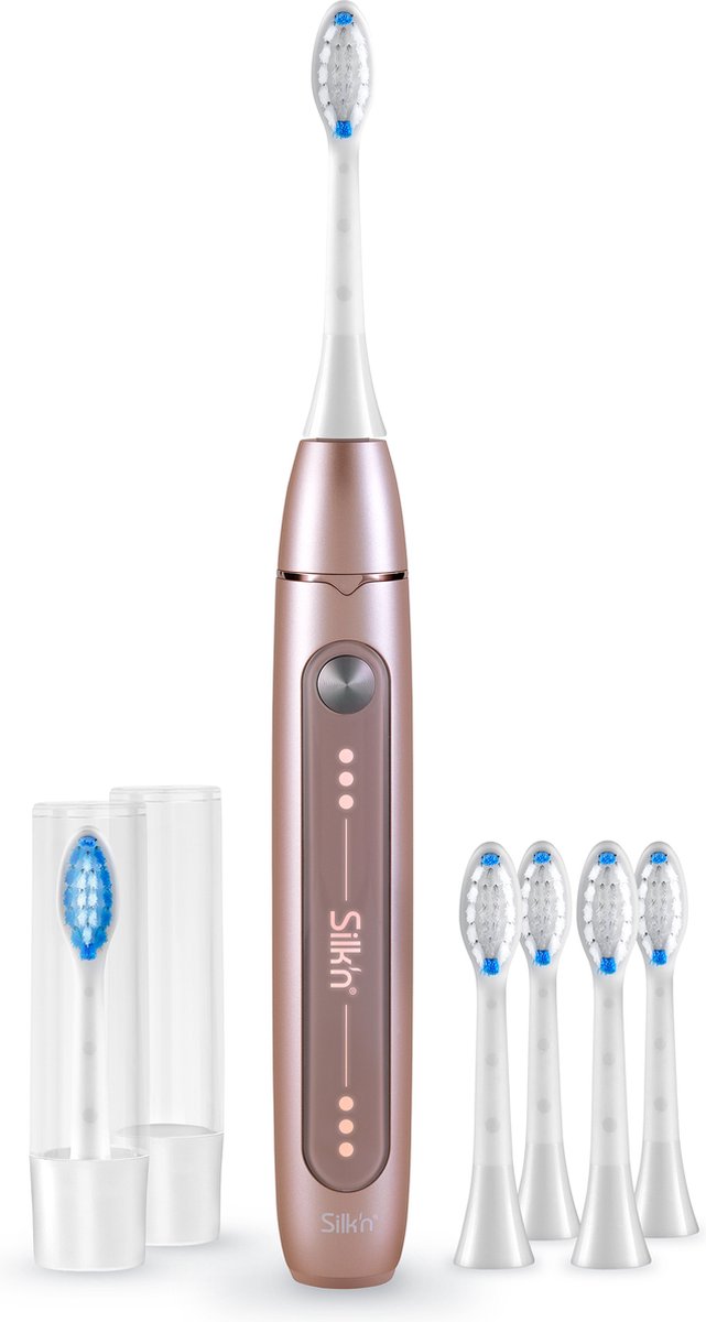 Silk'n SonicYou Elektrische Tandenborstel Geschenkset - met 4-Pack Witte opzetborstels - Cadeau-idee - Roze