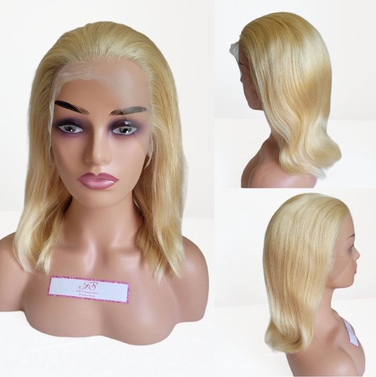 Perruque Brésilienne Cheveux Humains 14 Pouces - Densité 180, T-lace - Neuf