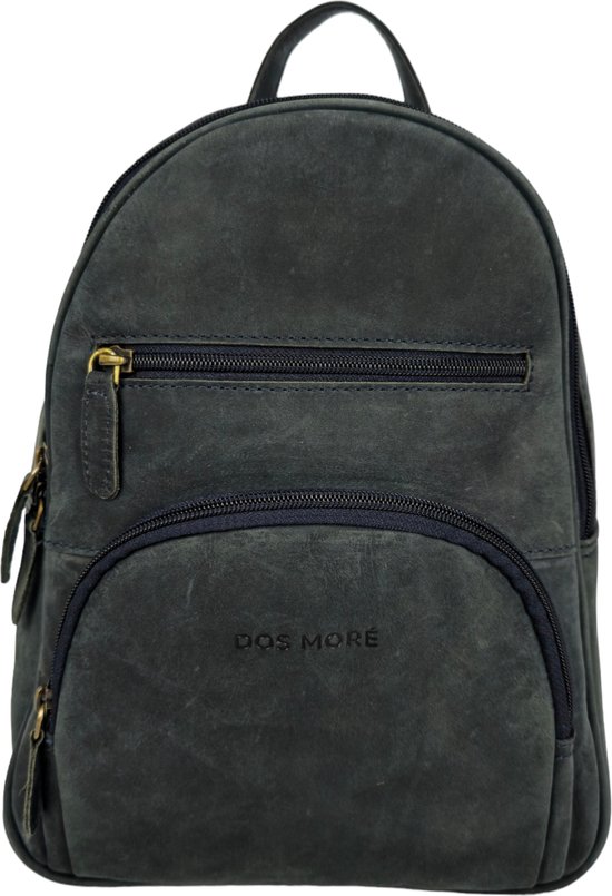 Dos Moré Natura Blauw Bleu jean Sac à dos en cuir Sac à
