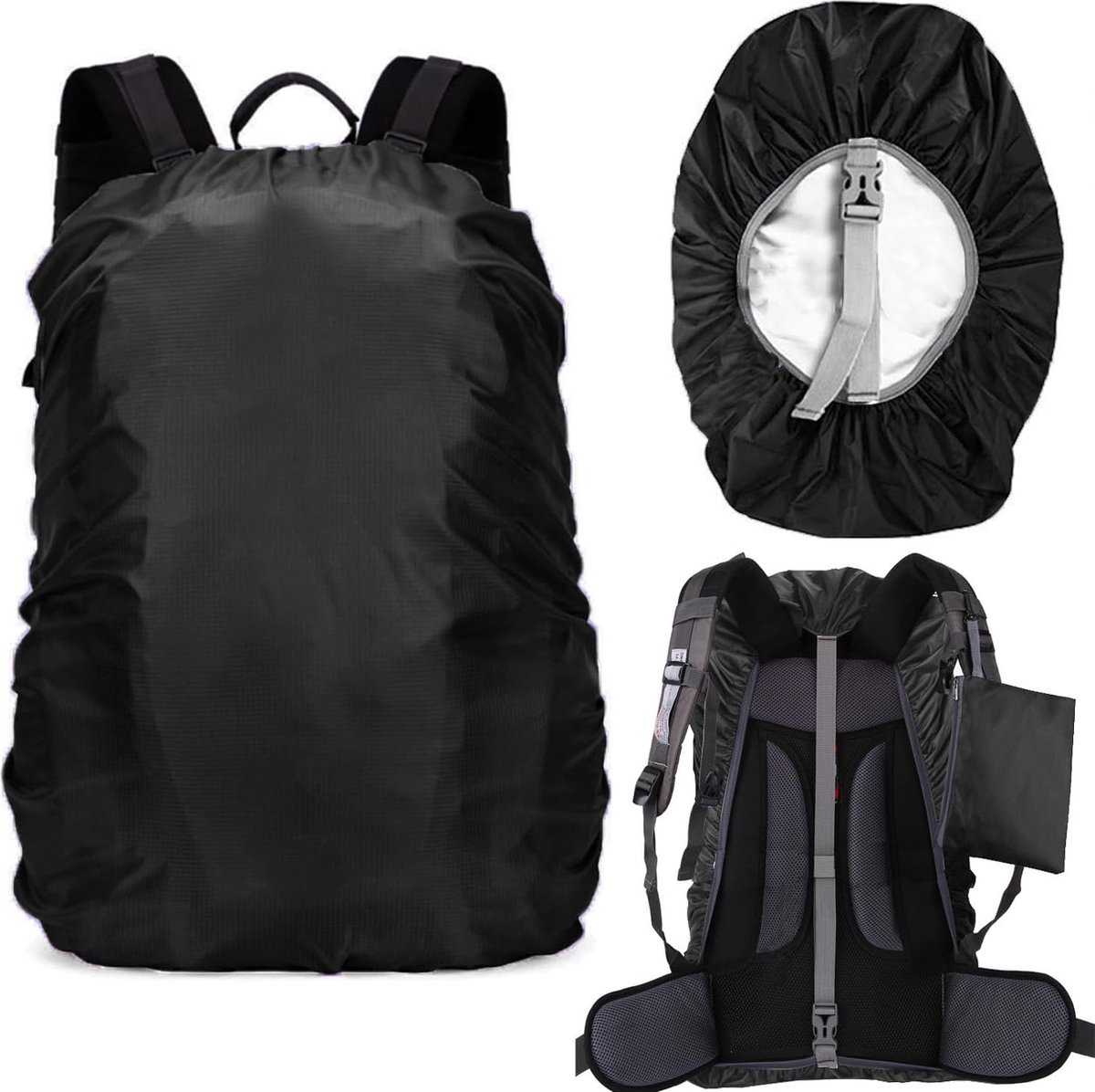 BOTC Rugzak Regenhoes Waterdichte - Regenhoes Backpack - 60L - Backpack Hoe - Zwart
