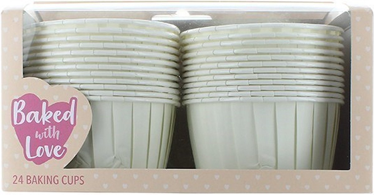 Baked with Love Baking cups Ivory 24 stuks