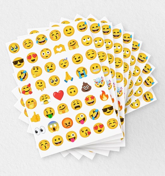 10 Stickervellen Emoji Stickers - 480 Stickers - De Originele Emoji Stickers - Emoji 2025 Stickervellen - Emotie Stickers - Beloningsstickers - Planner Stickers - Emotie Stickers - Emoji - Stickers Kinderen - Stickers Volwassenen - Smiley Stickers