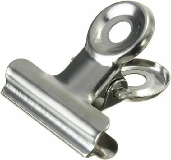 Foto: 10 stevige rvs vershoudclips 5cm afsluiten voedsel en chips zakken 50 mm rvs klemmetje clips afsluitclips snackclips