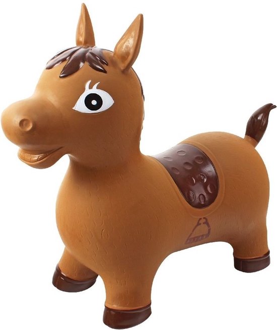 Foto: Skippybal paard bruin rubber 60 x 23 x 51 cm dieren speelgoed voor kinderen